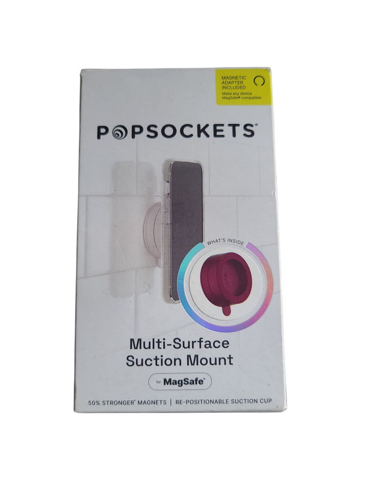 PopSockets Multi-Surface Suction Phone Mount, Detachable Surface Mount