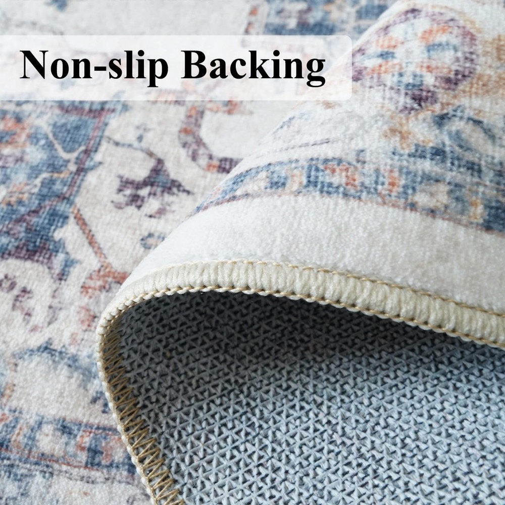 Hallway Washable Runner Rug - 2'6x14 Kitchen 2'6" x 14' (Rectangular), Brick