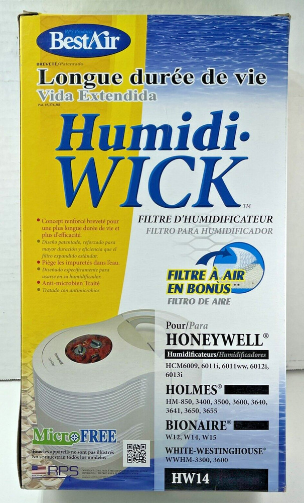 NEW IN BOX RPS BestAir #HW14 Replacement Wick Filter
