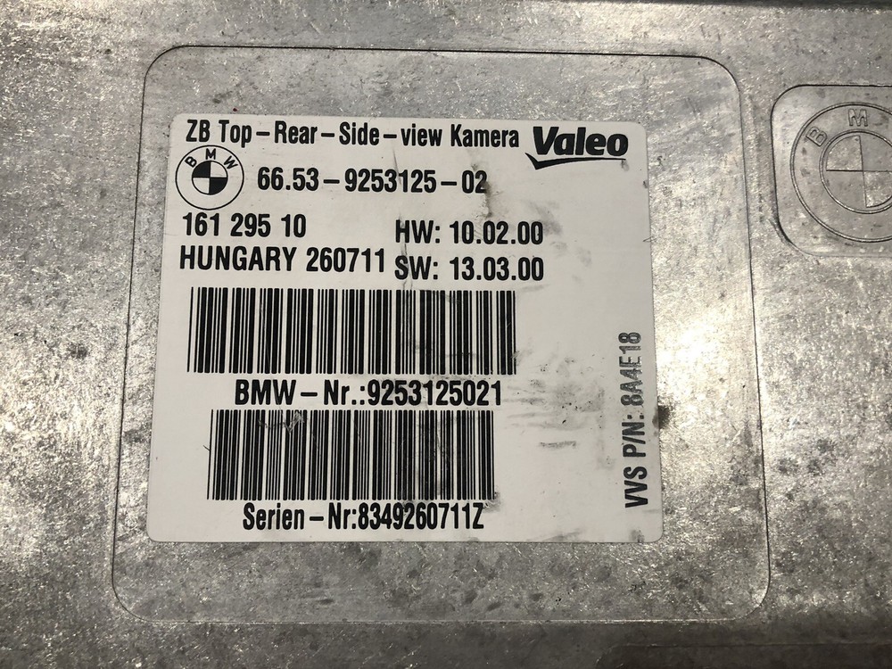 2012 BMW 650 REAR SIDE VIEW CAMERA CONTROL MODULE 9253125