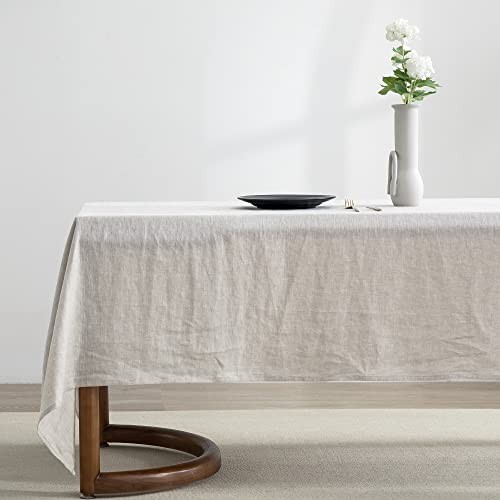 100% Pure Linen Rectangle Tablecloths 144" x 60" (Rectangular) Natural Linen