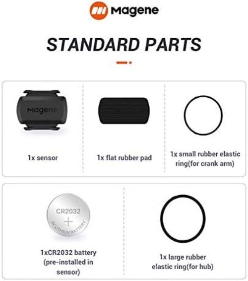 Lightweight Speed and Cadence Sensor - Easy Install for Cyclists - Magenius