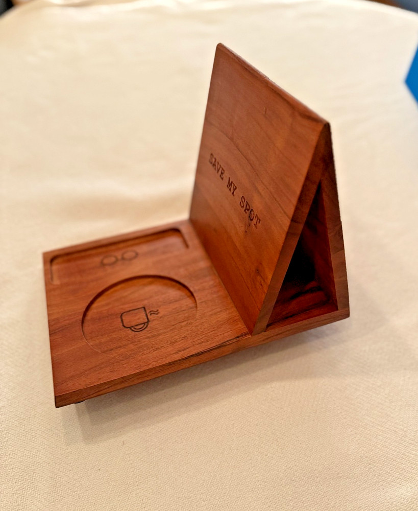 Bedside wood book valet new