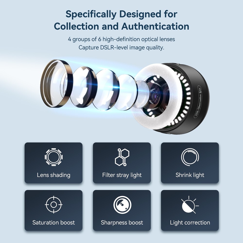 APEXEL 120X Phone Microscope Lens, For iPhone/Android, Mini Pocket Microscope