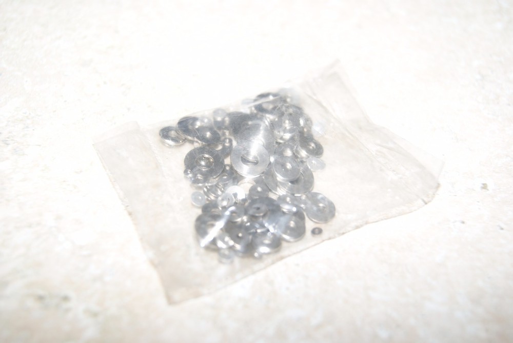 100 PIECE ASSORTMENT ROUND FLAT NICKLED HAND WASHERS