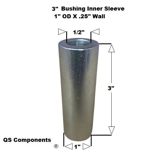 3" Width 1/2" Hole Polyurethane Bushing Kit With Hardware