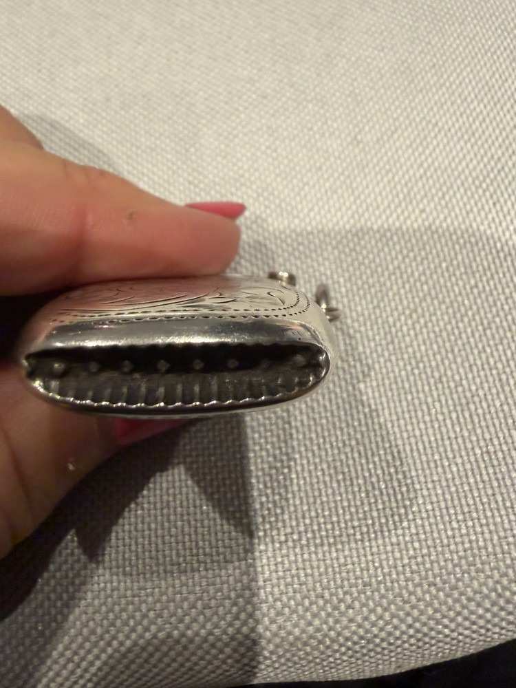 Antique Solid Silver Vesta Case, Birmingham