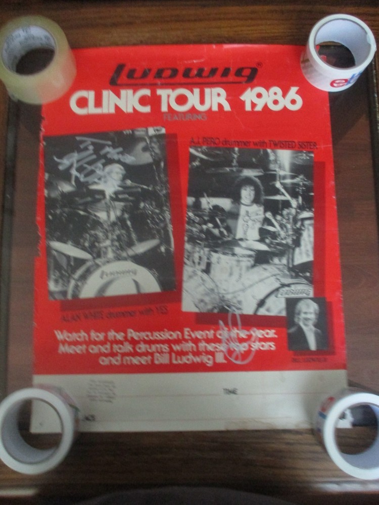 AJ PERO (RIP) & ALAN WHITE (RIP) authentic signed/autographed poster-YES-TWISTED