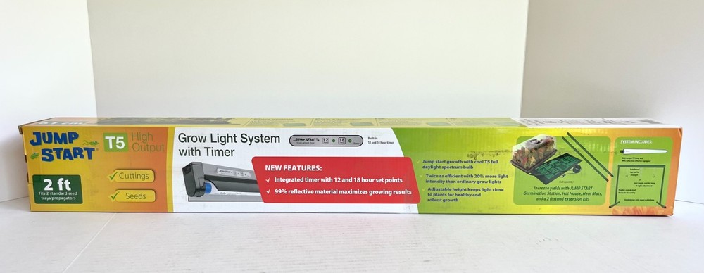 BNIB - Jump Start 2' T5 Grow Light System with Timer, JSV2T