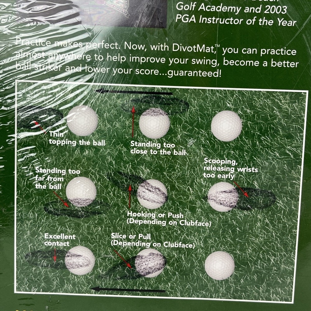 VTG DivotMat Golf Hitting Mat, Advanced Golf Mat Swing Detection Fred Couples