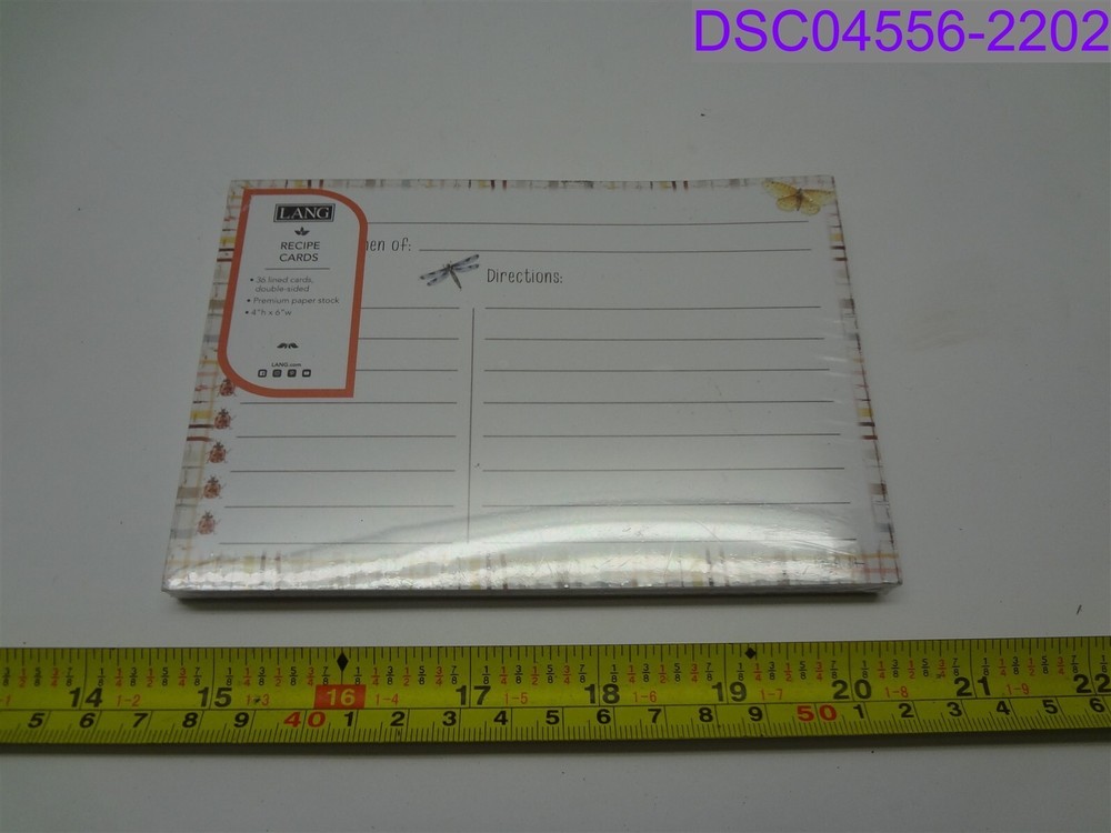 36-pack Lang Spring Meadow Recipe Cards 4" x 6"