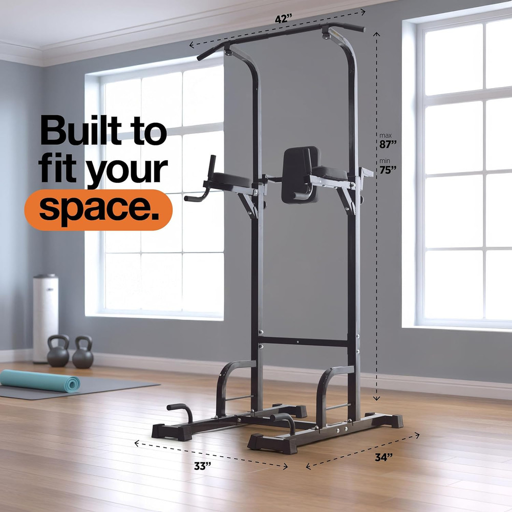 Pull up Bar Free Standing - Power Tower, Multi-Functional Pullup Dip Station, Ca