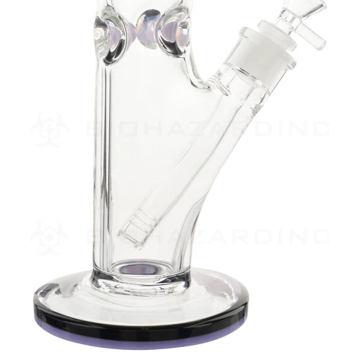Classic Straight Water Pipe w/ Black Stripe - 12"