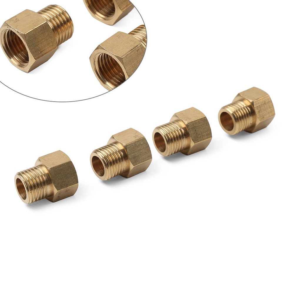 4pcs Brass Pipe Fitting G1/4 Adapter Connector Hex Coupling