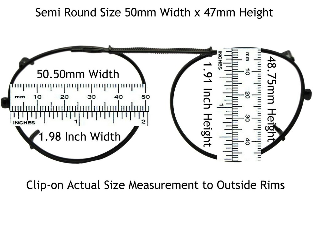 Semi Round Polarized Clip-on Sunglasses