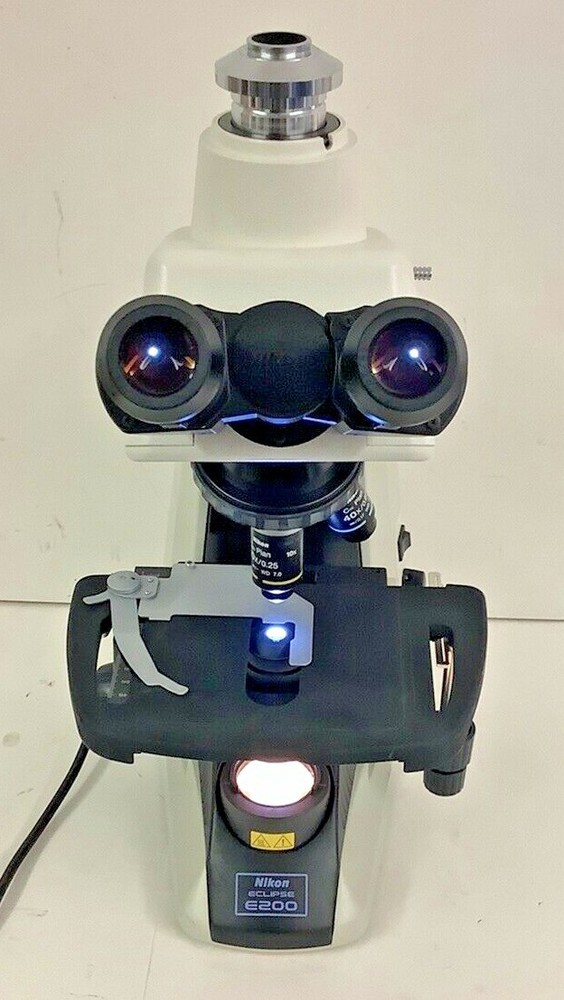 Nikon Eclipse E200 Trinocular Microscope Pro Biological Microscope 10X/40X/100X