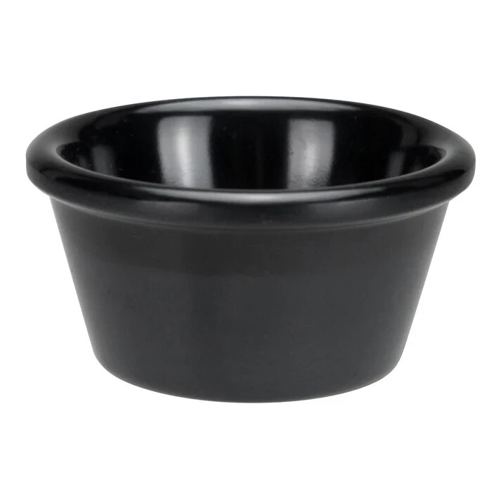 Winco RP-2K, 2-Ounce Plain Melamine Ramekins, Black, 1 Dozen