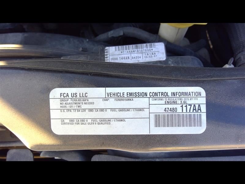 2015 DODGE CARAVAN Engine ECM Electronic Control Module 3.6L 5150876AD