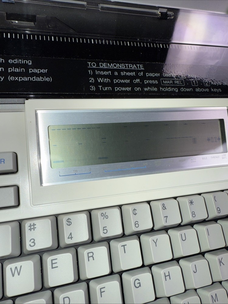 VTG Electronic Printer Typewriter Sharp PA-1000H Portable IntelliWriter Working