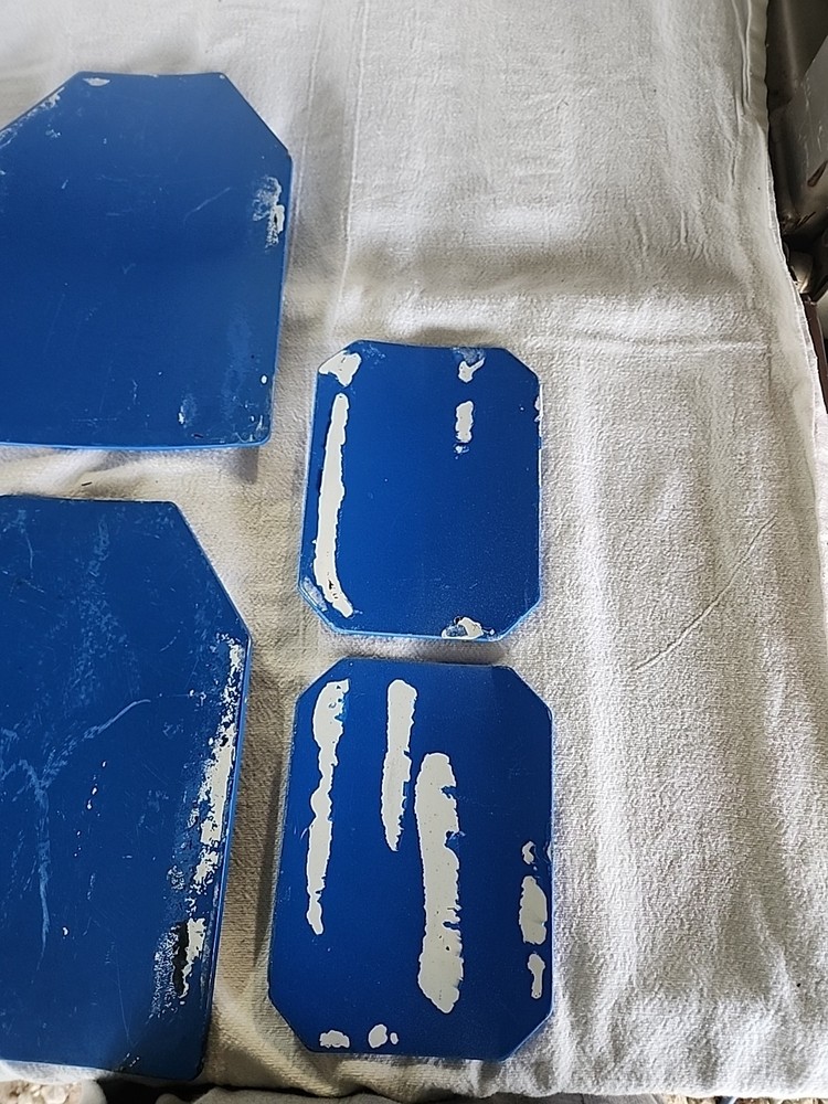 Blue Steel Plates For Body Armor Or Target Practice