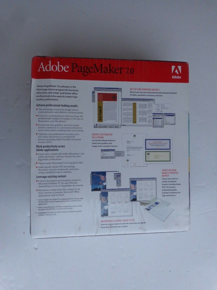 Adobe PageMaker 7.0 (Retail) (1 User/s) - Full Version for Windows 27530341