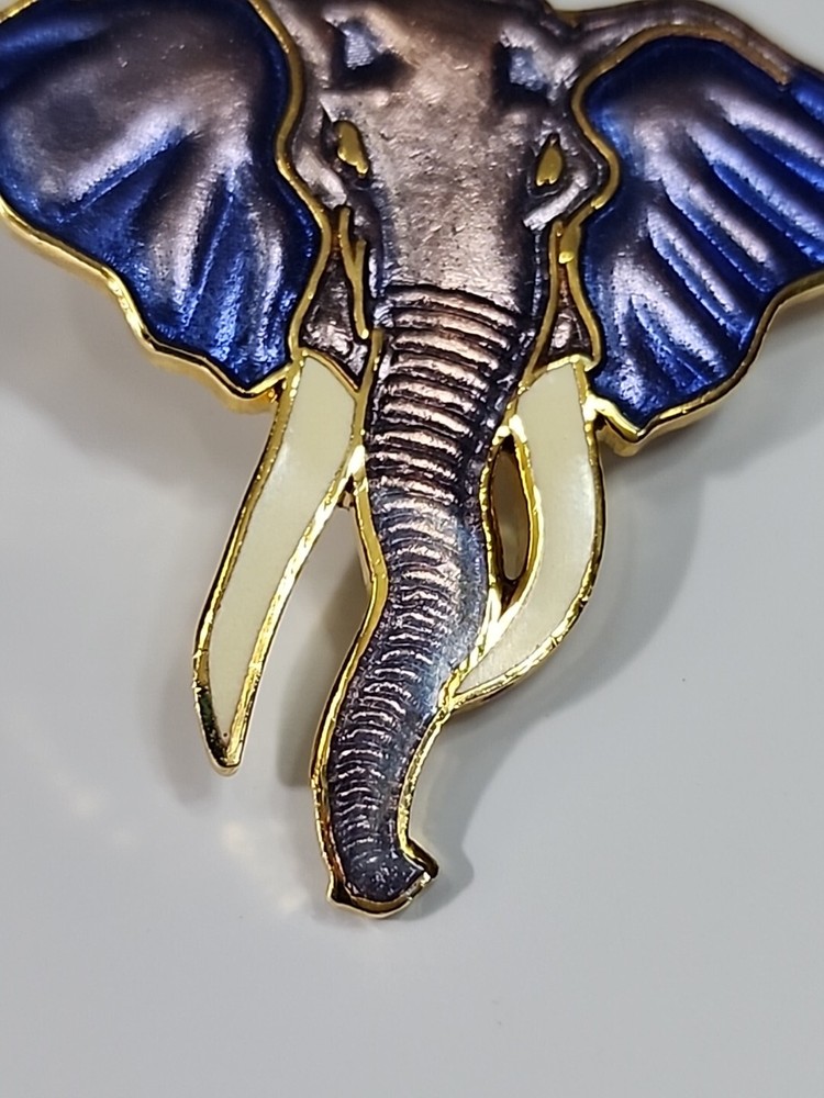 African Elephant Lapel Pin Large Size By William Spear
