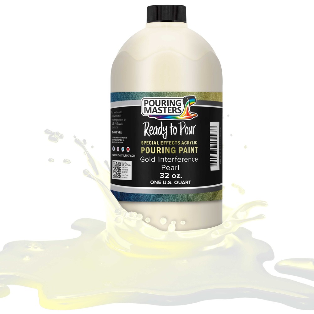 Gold Interference Pearl Special Effects Pouring Paint - Quart Bottle