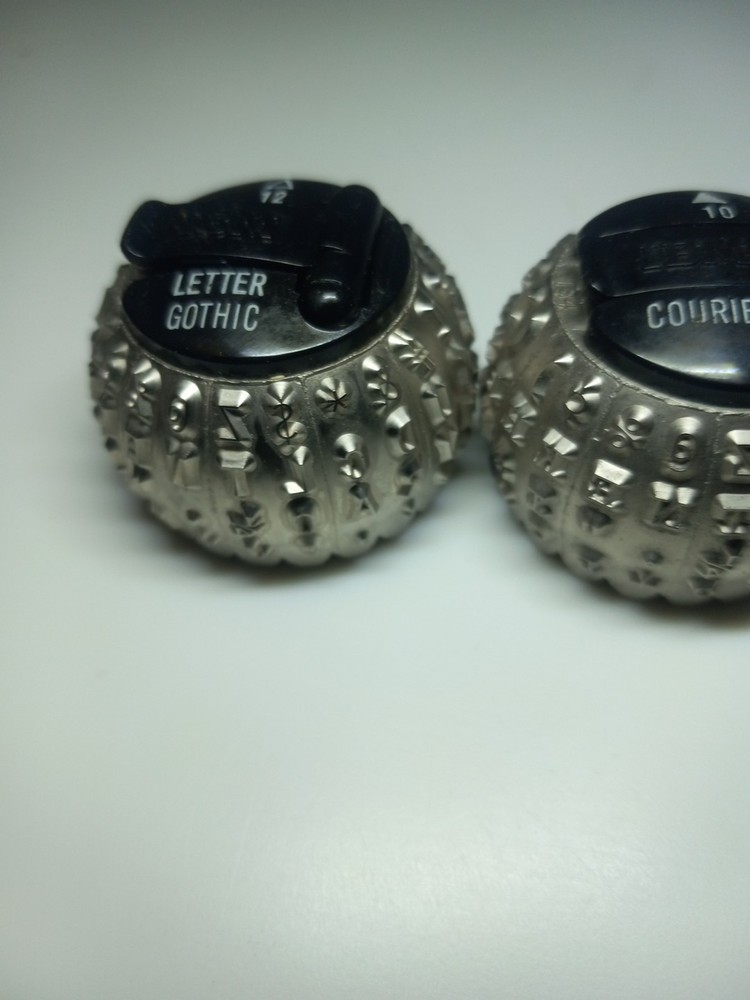 Set 3 IBM Font Ball Selectric Typewriter Script Courier 72