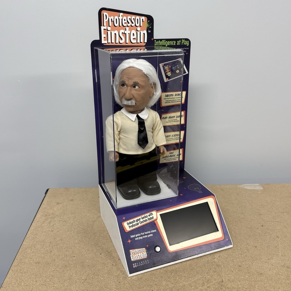 Professor Einstein Robot Hanson Robotics Interactive Tutor Genius STORE DISPLAY