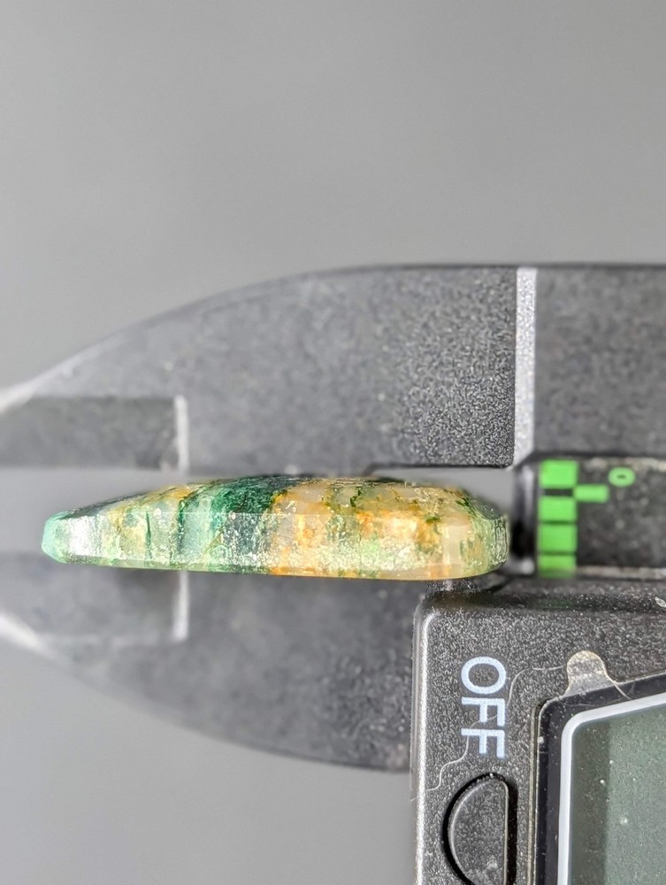 Moss Agate - Faceted Cabochon