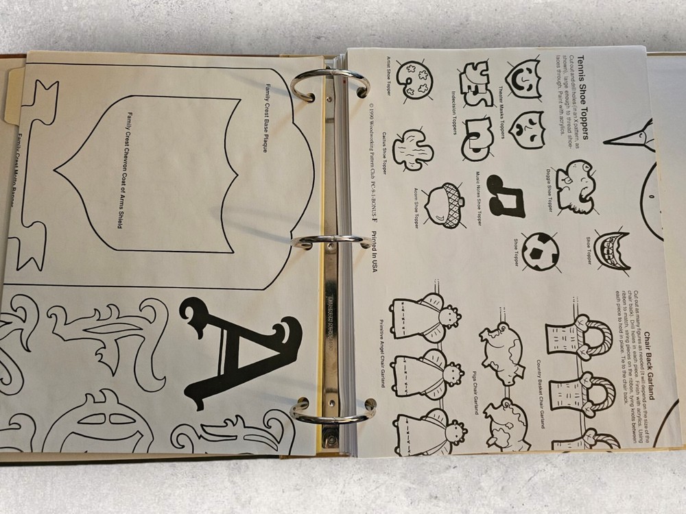 Woodworking & Scroll Saw Pattern Club Large Patterns and Craft Ideas Binder