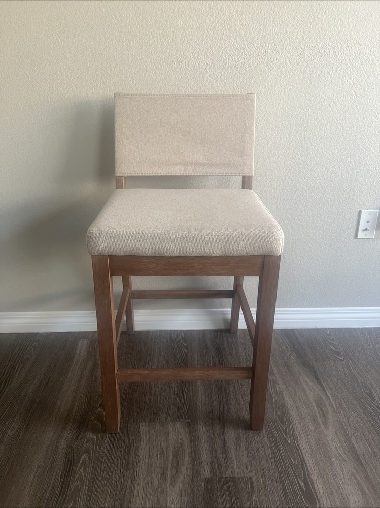 Nathan James. Linus Bar Stool | 24" Counter-Height | Solid Wood