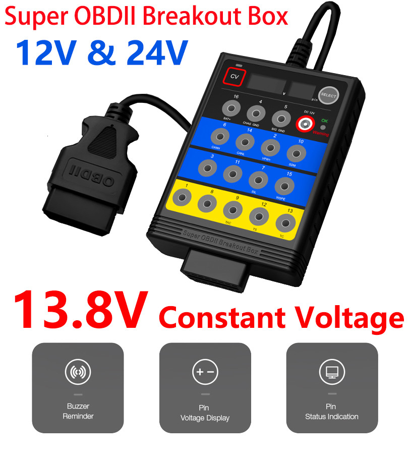 OBD2 Breakout Box OBDII Protocol Detector Car CAN Test Box Break Out Diagnosis