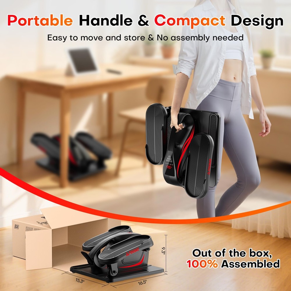 Under Desk Elliptical Machine, Electric Elliptical Leg Exerciser While Sittin...