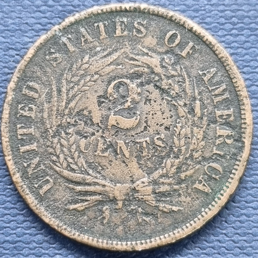 1865 Two Cent Piece 2c Better Grade VF Details #81026