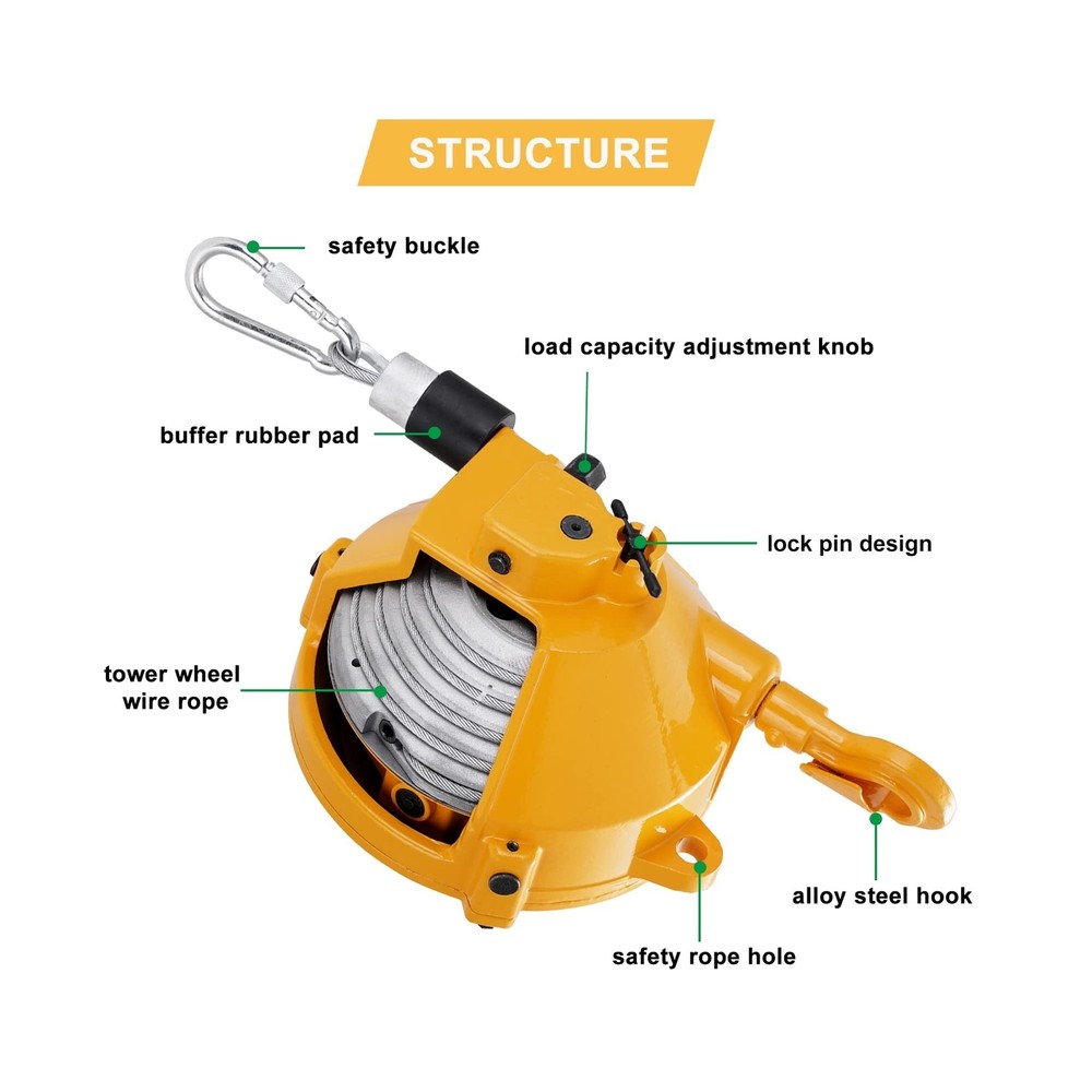 Spring Balancer 9~15kg(20~33lbs) Retractable Spring Tool Balancer Balancer Re...