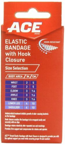 Ace Elastic Bandage Customized Compression Hook Closure 4 Inch 1 ct Pack of 3