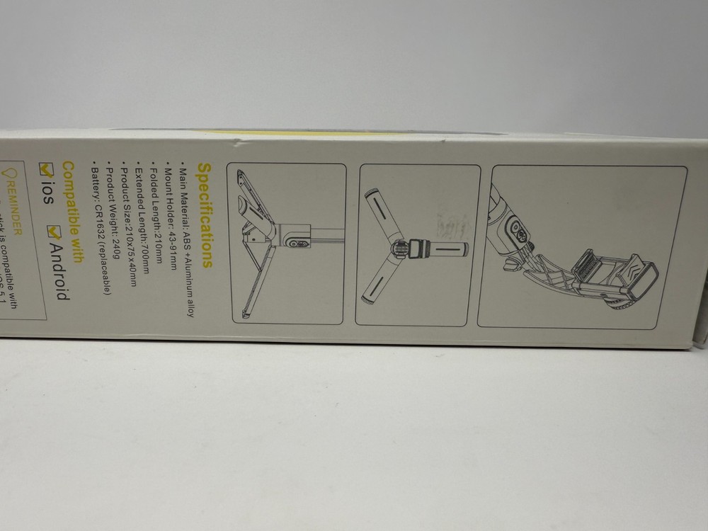3-in-1 Selfie Stick Tripod Gimbal Stabilizer, Wireless Remote iphone, android