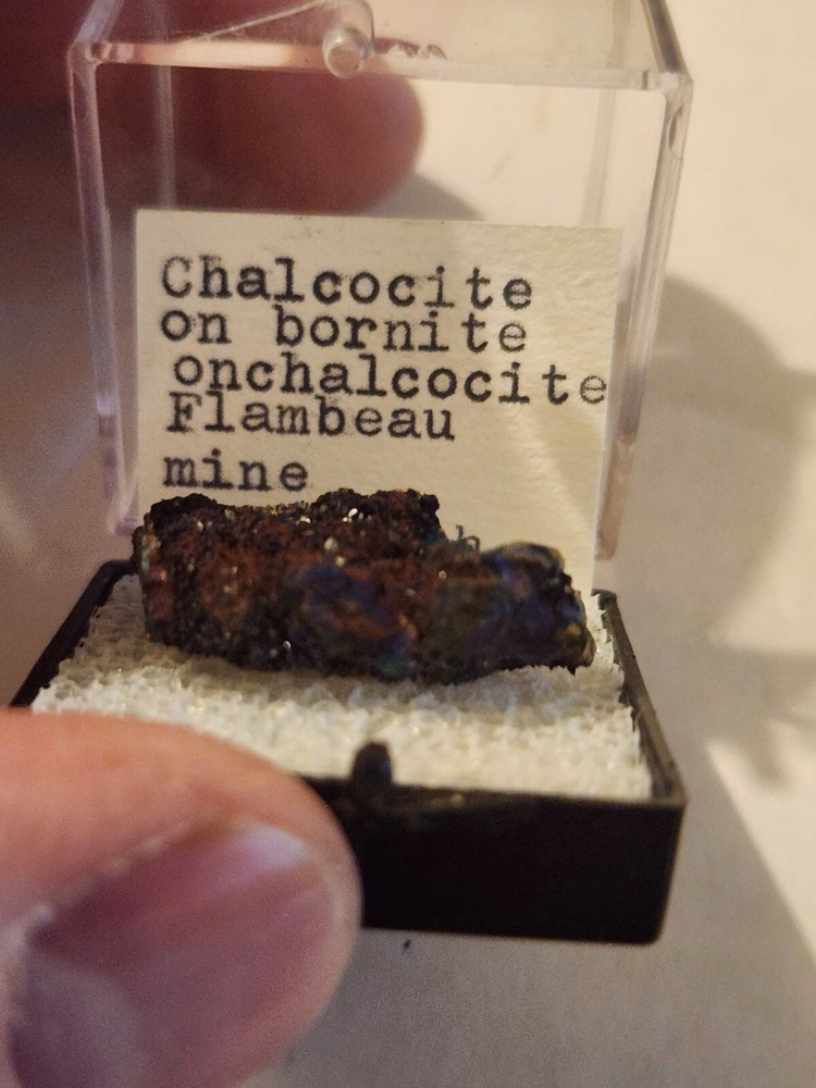 Beautiful Iridescent Chalcocite thumbnail specimen