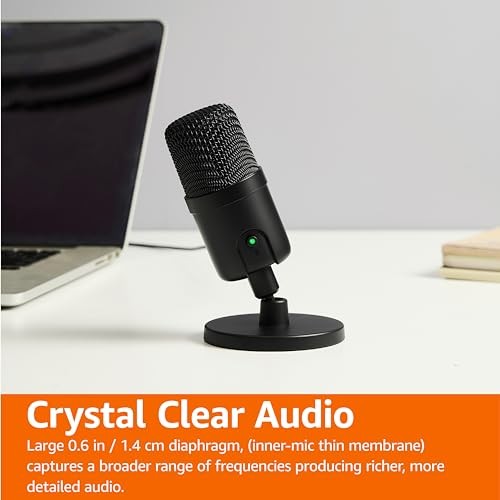 Amazon Basics USB Condenser Microphone for Streaming Recording Podcasting