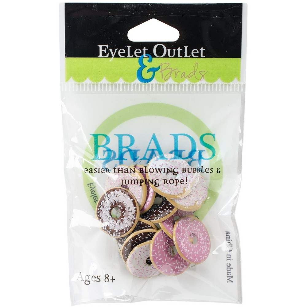 Eyelet Outlet QBRD2-5  Shape Brads 12/Pkg-Doughnut