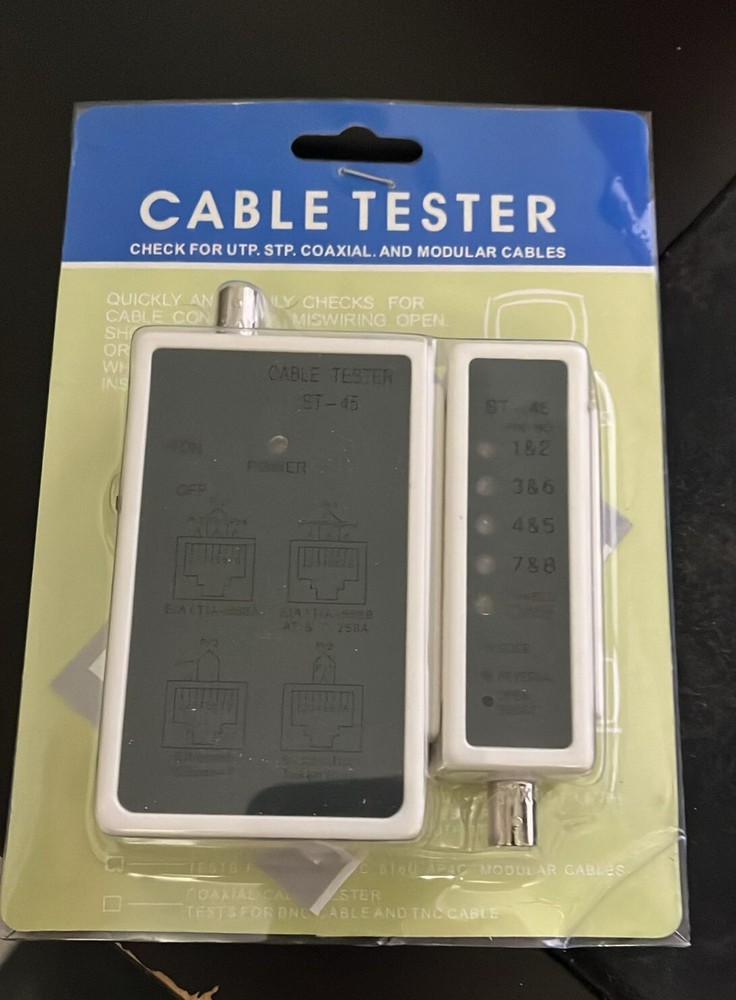 New NETWORK CABLE TESTER ST-45 New