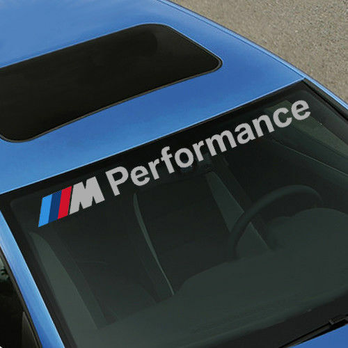 M Performance Decal Windshield Window BMW Vinyl Emblem (Front, Rear Windshield)