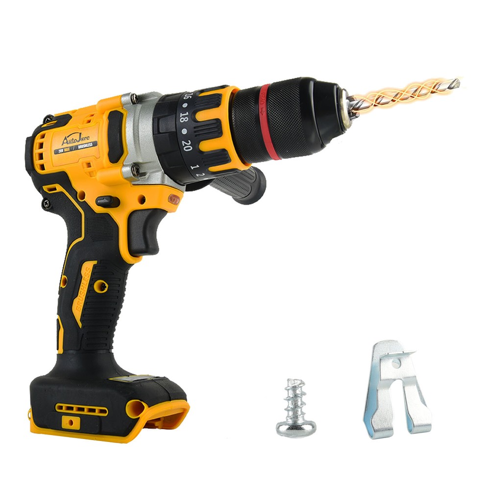 13mm Cordless Brushless Compact Impact Drill Driver Tools For Dewalt 20V Battery