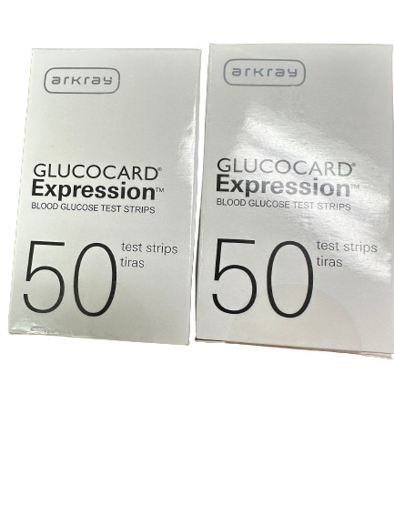 100 Arkray Glucocard Expression Blood Glucose Diabetic Test Strips Exp 9/2026+