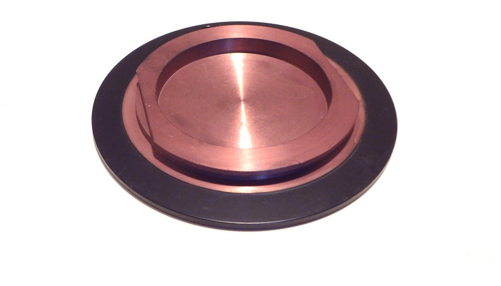 MICROSCOPE EXTRA LARGE STAGE PLATE 141MM DIAM WITH CUSTOM MOUNTING ADAPTOR