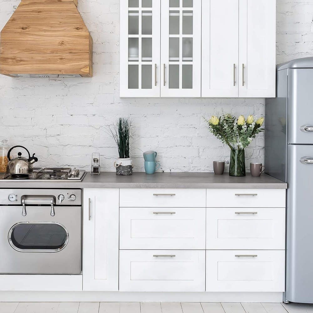 Classic Satin Nickel Cupboard Pulls - 5" Center - 30 Count