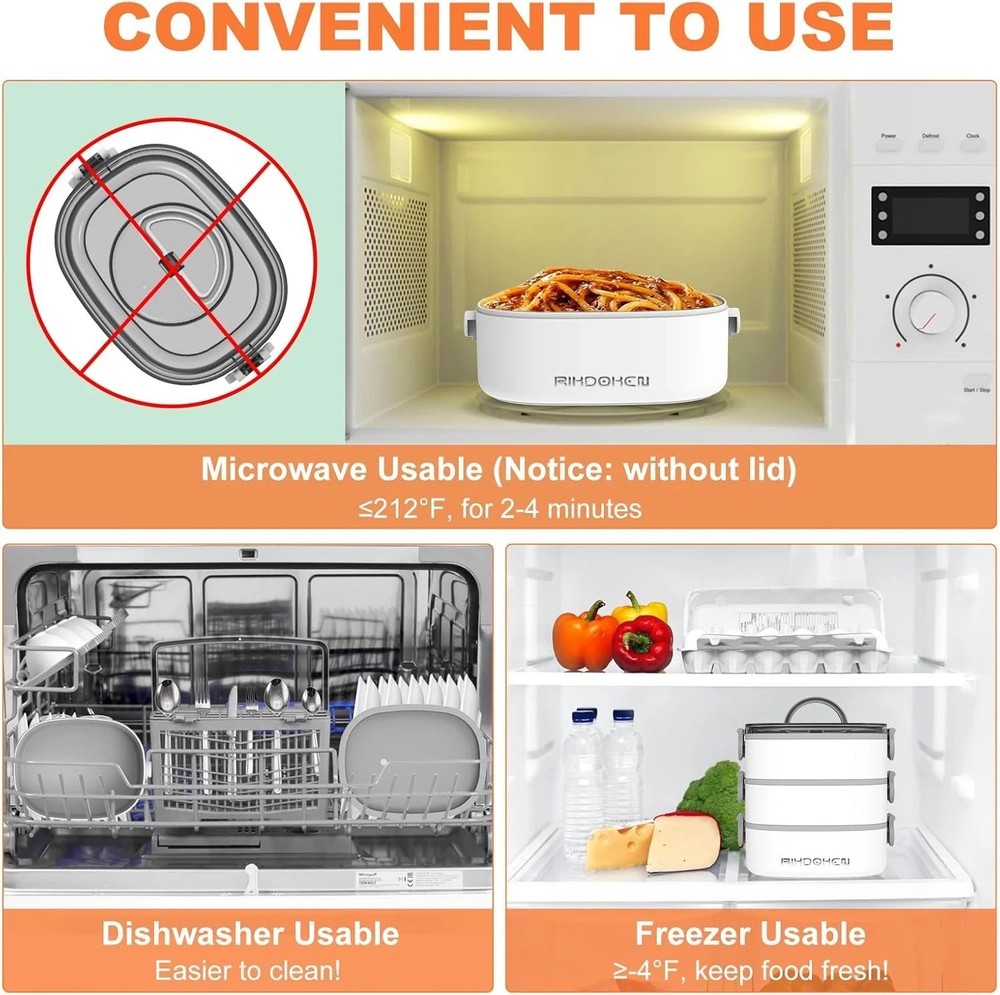 Termos Set Para Comida Grande Caliente Calentador De Portatil Acero Inoxidable