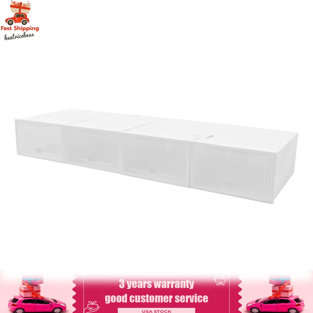 20Pcs Plastic Shoes Storage Box Stackable Display Case Sneaker Organizer Case