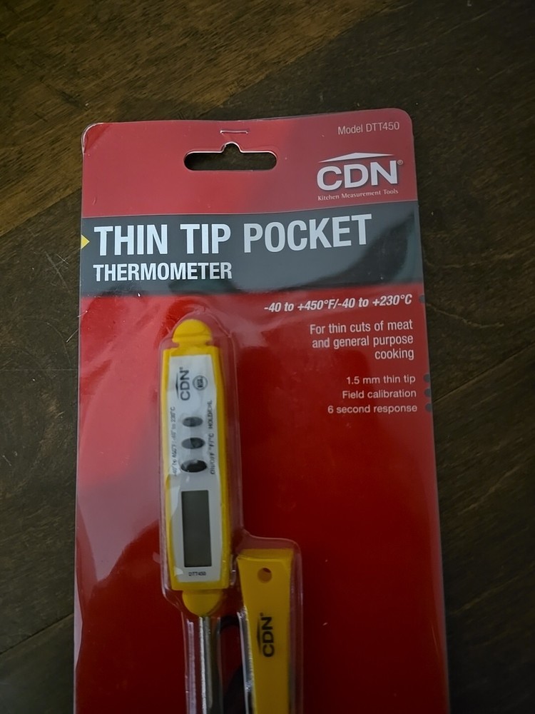 CDN DTT450 ProAccurate Thin Tip Yellow Thermometer w/ 6 Second Response